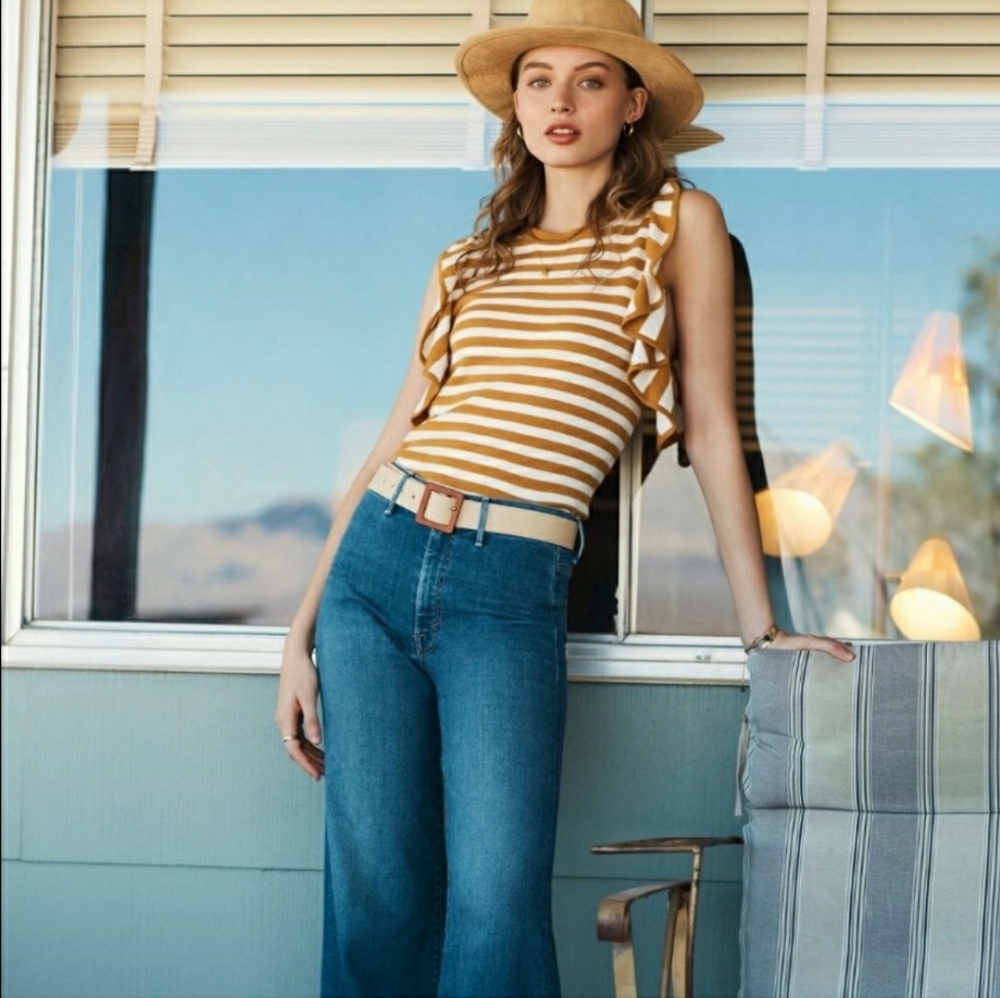 NEW Anthropologie Jillian Striped Knit Top